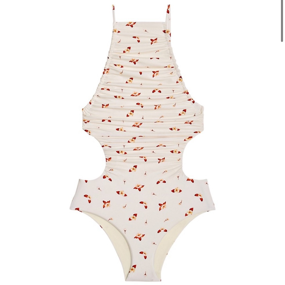 weworewhat Liv Floral-Print One-Piece Swimsuit